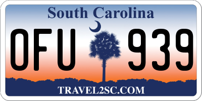 SC license plate OFU939