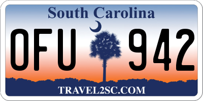 SC license plate OFU942