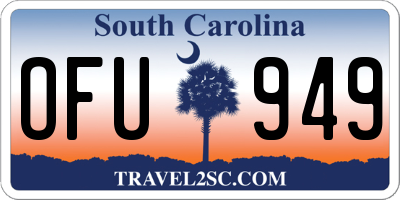 SC license plate OFU949