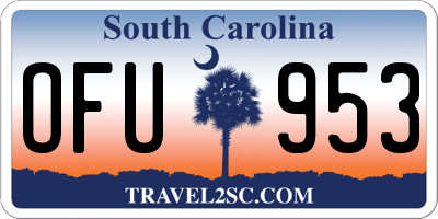SC license plate OFU953