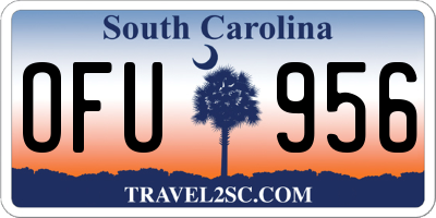SC license plate OFU956