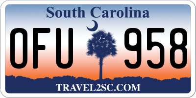 SC license plate OFU958