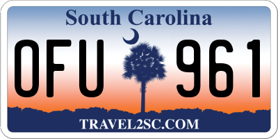 SC license plate OFU961