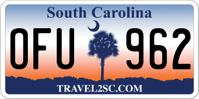 SC license plate OFU962