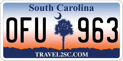 SC license plate OFU963