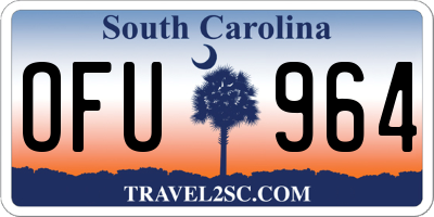 SC license plate OFU964