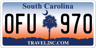 SC license plate OFU970