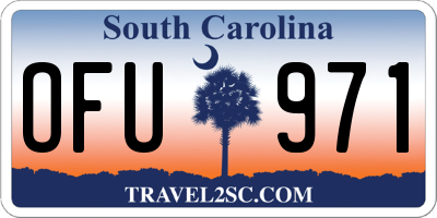 SC license plate OFU971