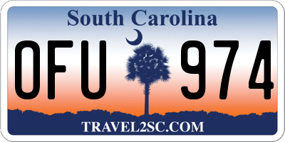 SC license plate OFU974