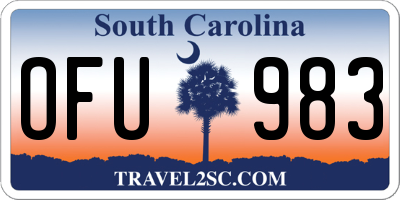 SC license plate OFU983