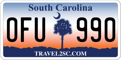 SC license plate OFU990