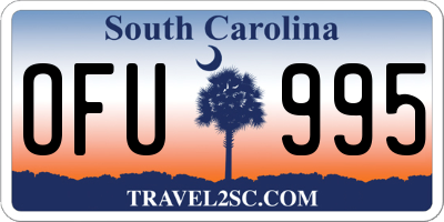 SC license plate OFU995