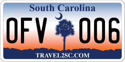SC license plate OFV006