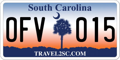 SC license plate OFV015