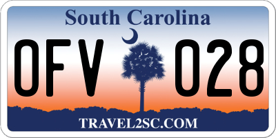 SC license plate OFV028