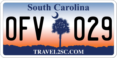 SC license plate OFV029