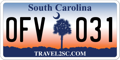 SC license plate OFV031