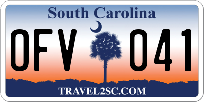 SC license plate OFV041