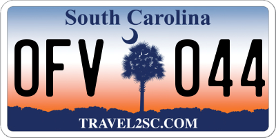 SC license plate OFV044