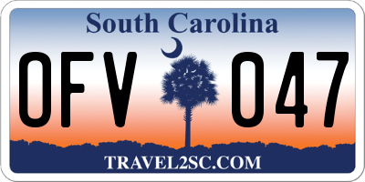 SC license plate OFV047
