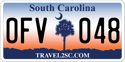 SC license plate OFV048