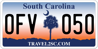 SC license plate OFV050