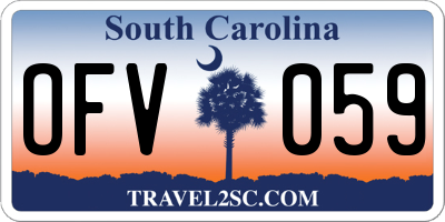 SC license plate OFV059