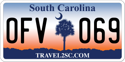 SC license plate OFV069