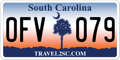 SC license plate OFV079