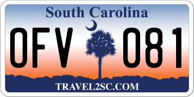 SC license plate OFV081