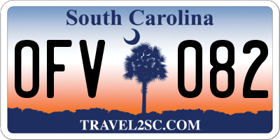 SC license plate OFV082