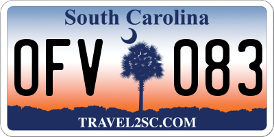 SC license plate OFV083