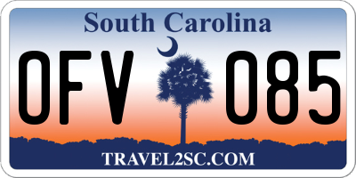 SC license plate OFV085