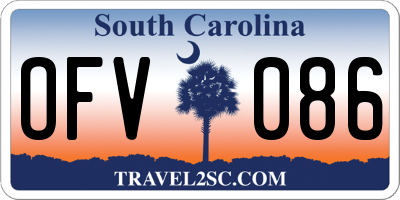 SC license plate OFV086