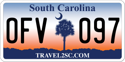SC license plate OFV097