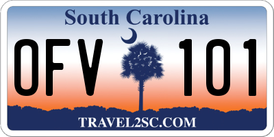 SC license plate OFV101
