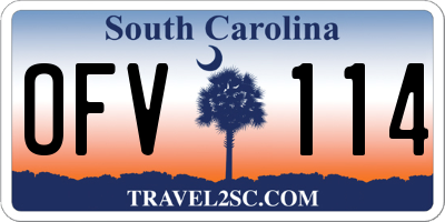 SC license plate OFV114