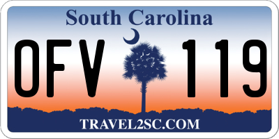 SC license plate OFV119