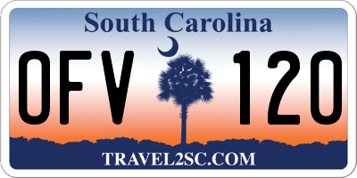 SC license plate OFV120