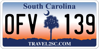 SC license plate OFV139
