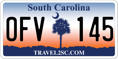 SC license plate OFV145