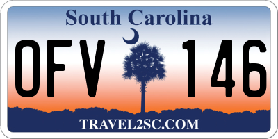SC license plate OFV146