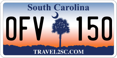 SC license plate OFV150