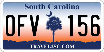 SC license plate OFV156