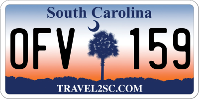 SC license plate OFV159