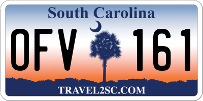 SC license plate OFV161