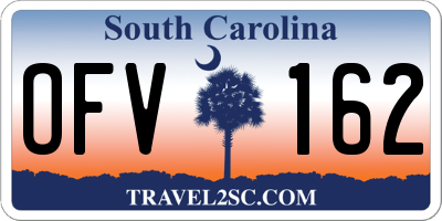 SC license plate OFV162