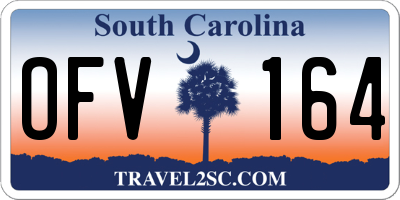 SC license plate OFV164
