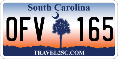 SC license plate OFV165