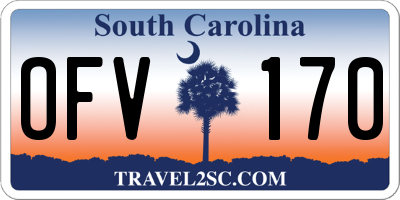 SC license plate OFV170